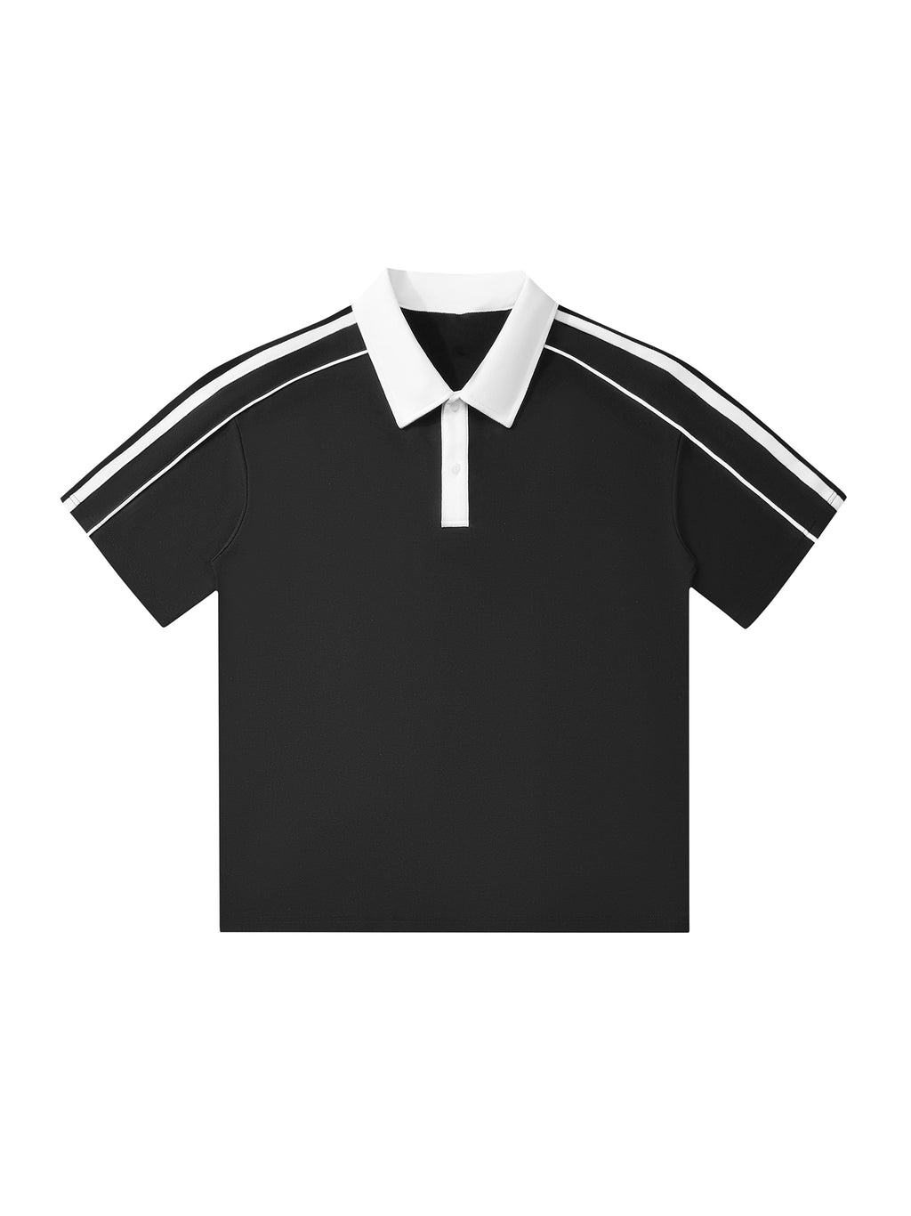 Contrast Collar Short-Sleeve Polo Shirt